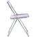 Lawrence Magenta Acrylic Folding Chair w/Metal Frame (Set of 4) by LeisureMod