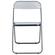 Lawrence Black Acrylic Folding Chair w/Black Metal Frame by LeisureMod