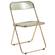 Lawrence Amber Acrylic Folding Chair w/Gold Metal Frame by LeisureMod