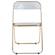 Lawrence Clear Acrylic Folding Chair w/Gold Metal Frame by LeisureMod