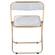 Lawrence Clear Acrylic Folding Chair w/Gold Metal Frame by LeisureMod