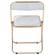Lawrence Clear Acrylic Folding Chair w/Gold Metal Frame (Set of 2) by LeisureMod
