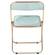 Lawrence Jade Green Acrylic Folding Chair w/Gold Metal Frame by LeisureMod