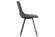 Markley Modern Leather Dining Chair With Metal Legs Set of 4, Charcoal Black by LeisureMod