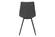 Markley Modern Leather Dining Chair With Metal Legs Set of 4, Charcoal Black by LeisureMod