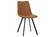 Markley Modern Leather Dining Chair With Metal Legs, Light Brown by LeisureMod