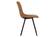 Markley Modern Leather Dining Chair With Metal Legs, Light Brown by LeisureMod