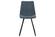 Markley Modern Leather Dining Chair With Metal Legs, Peacock Blue by LeisureMod