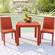 Weave Mace Orange Armless Dining Chair by LeisureMod