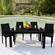 Weave Mace Black Chair w/Arms (Set of 4) by LeisureMod