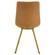 Markley Modern Leather Dining Chair w/Gold Legs Light Brown, Set of 2 by LeisureMod