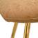 Markley Modern Leather Dining Chair w/Gold Legs Light Brown, Set of 2 by LeisureMod