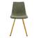 Markley Modern Leather Dining Chair w/Gold Legs Olive Green, Set of 2 by LeisureMod