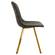 Markley Modern Leather Dining Chair w/Gold Legs Grey by LeisureMod