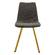 Markley Modern Leather Dining Chair w/Gold Legs Grey, Set of 2 by LeisureMod