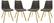 Markley Modern Leather Dining Chair w/Gold Legs Grey, Set of 4 by LeisureMod