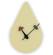 Manchester Cream Modern Rain Drop Design Silent Non-Ticking Wall Clock by LeisureMod