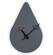 Manchester Modern Rain Drop Design Silent Non-Ticking Wall Clock, Dark Grey by LeisureMod