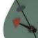 Manchester Ocean Green Modern Rain Drop Design Silent Non-Ticking Wall Clock by LeisureMod