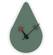 Manchester Ocean Green Modern Rain Drop Design Silent Non-Ticking Wall Clock by LeisureMod