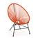 Montara Orange Modern 3 Piece Outdoor Acapulco Lounge Patio Set w/Glass Top Table by Leisuremod