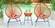 Montara Orange Modern 3 Piece Outdoor Acapulco Lounge Patio Set w/Glass Top Table by Leisuremod