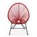Montara Red Modern 3 Piece Outdoor Acapulco Lounge Patio Set w/Glass Top Table by Leisuremod