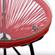 Montara Red Modern 3 Piece Outdoor Acapulco Lounge Patio Set w/Glass Top Table by Leisuremod