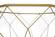 Malibu Large Modern Octagon Glass Top Coffee Table w/Gold Chrome Base by LeisureMod
