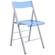 Menno Modern Blue Acrylic Folding Chair by LeisureMod