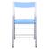 Menno Modern Blue Acrylic Folding Chair by LeisureMod