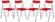 Menno Modern Red Acrylic Folding Chair (Set of 4) by LeisureMod