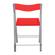 Menno Modern Red Acrylic Folding Chair by LeisureMod