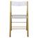 Menno Modern Acrylic Gold Base Folding Chair (Set of 2) by LeisureMod
