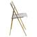 Menno Modern Acrylic Gold Base Folding Chair (Set of 2) by LeisureMod