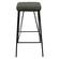 Millard Leather Bar Stool With Metal Frame Set of 2, Olive Green by LeisureMod