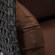 Mendoza Charcoal Wicker Hanging 2 Person Egg Swing Chair - Brown by LeisureMod