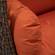 Mendoza Dark Brown Wicker Hanging 2 Person Egg Swing Chair - Orange by LeisureMod