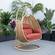 Mendoza Light Brown Wicker Hanging 2 Person Egg Swing Chair - Cherry by LeisureMod