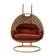 Mendoza Light Brown Wicker Hanging 2 Person Egg Swing Chair - Cherry by LeisureMod