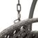 Mendoza Light Grey Wicker Hanging 2 Person Egg Swing Chair - Dark Grey by LeisureMod