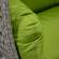 Mendoza Light Grey Wicker Hanging 2 Person Egg Swing Chair - Light Green by LeisureMod