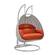 Mendoza Light Grey Wicker Hanging 2 Person Egg Swing Chair - Orange by LeisureMod