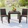 Mace Weave Design Outdoor Bistro Table Brown by LeisureMod