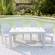 Mace Weave Design Outdoor Dining Table White by LeisureMod