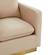 Nervo Velvet Accent Armchair w/Gold Frame - Beige by LeisureMod