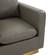 Nervo Leather Accent Armchair w/Gold Frame - Grey by LeisureMod