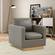 Nervo Leather Accent Armchair w/Gold Frame - Grey by LeisureMod