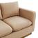 Nervo Modern Mid-Century Upholstered Velvet Loveseat w/Gold Frame - Beige by LeisureMod