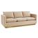 Nervo Modern Mid-Century Upholstered Velvet Sofa w/Gold Frame - Beige by LeisureMod